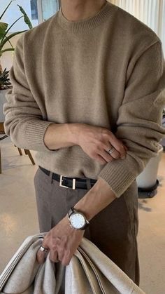 men's fashion/old money style/mans style/ mans outfits Money Clothing, Mens Business Casual Outfits, Gentleman Aesthetic, Turtleneck Outfit, Aesthetic Outfits Men, Ideal Type