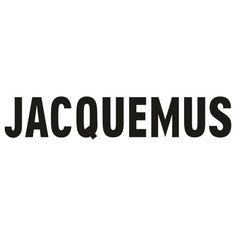 the word jacquemus written in black on a white background