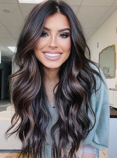 Brunette Ombre, Black Hair Balayage, Hair With Highlights