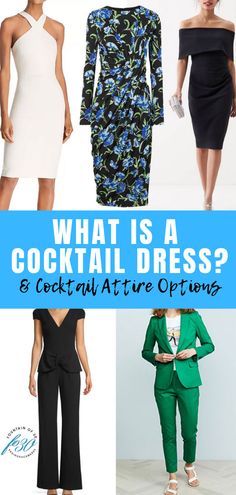 What is a cocktail dress? Well its' something every woman should have at least one of in her closet for the appropriate season. We go over the basics and will even help you find the perfect ones, so you are never caught off-guard. #style #fashion #howto #styleadvice #expertadvice #styletips #cocktaidress #whatetowear #fashionbasics #cocktailattire #fountainof30 Cocktail Casual Attire Womens Fashion, Cocktail Attire For Women Winter, Cocktail Party Outfit Night, Cocktail Party Outfit Classy, Womens Cocktail Attire, Cocktail Dress Casual