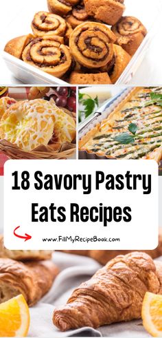 18 Savory Pastry Eats Recipes - Fill My Recipe Book Puff Pastry Meat Pies, Homemade Puff Pastry Dough, Pastries Savory, Pastry Savory, Savory Rolls, Savoury Pastry Recipe, Puff Pastry Recipes Dessert