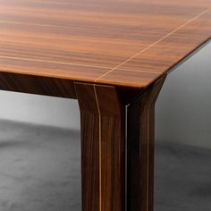 a close up of a wooden table with no one on it's legs or feet