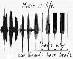 music is life that's why our hearts have beats poster by another word