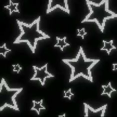 many white stars on a black background