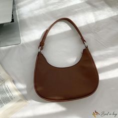 Bird in Bag - Ladies shoulder bag bag female senior sense nylon armpit bag fashion macaroon handbag Trendy Brown Solid Color Hobo Bag, Trendy Brown Baguette Bag With Single Shoulder Strap, Trending Handbags, Armpit Bag, Coffee Color, Details Pictures, Brown Coffee, Color Coffee, Color Cafe