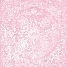 a pink bandana with an intricate design on it's side and the words, `