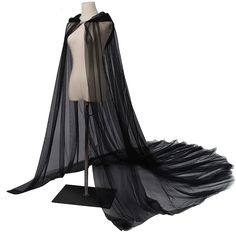 Plague Doctor Retro Vintage Punk & Gothic Medieval 18th Century Cape Cloak Masquerade Men's Women's Costume Vintage Cosplay Party Coat Masquerade / Organza 9141514 2023 – $35.99 Elven Woman, Cape Cloak, Wedding Jacket, Hooded Cape, Hooded Cloak, Capes For Women, Vintage Punk, Black Tulle, Costume Cosplay