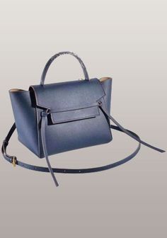 Debbie Top Handle Bag Blue Blue Bags, Cowhide Leather, Top Handle, Shoulder Strap