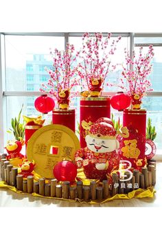 新年佈置-大財神福氣新春佈置組 Lunar New Year Crafts, Chineese New Year, New Year Craft Ideas, Japanese Theme Parties, New Year Packaging, Chinese New Year Illustration