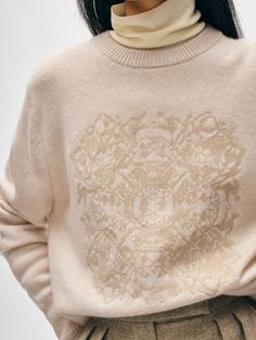 We partnered with The Metropolitan Museum of Art for the creation of this limited-edition cashmere crewneck sweater. It features a Hans Christian Anderson motif on the chest, originally drawn and cut from paper, telling the story of a Danish fairytale in embroidery resembling needlepoint. Wear it to immediately add interest to an otherwise simple look. Details Relaxed fit. Long sleeve. Length in size small is 22". The model is 5'8 1/2" and is wearing a size small. 100% Cashmere. Dry clean only. Hans Christian Anderson, Cashmere Travel Wrap, Fitted Turtleneck, Embroidered Crewneck, Hans Christian, Embroidered Sweater, Cardigan Top, Wrap Sweater, Sweater Sale