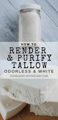 how to render and purify tallow with odorless & white soap