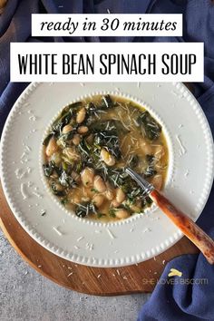 Easy White Bean Spinach Soup Recipe