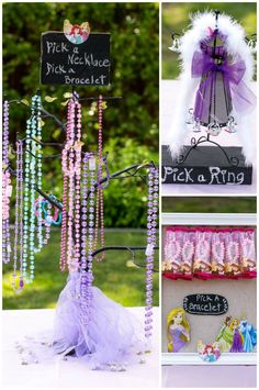 there are many different items on display in this collage with the name pick a ring