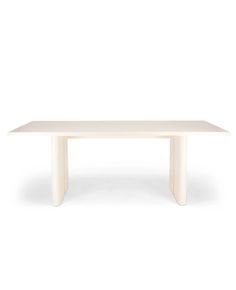 a white table on a white background with no one around it and the top off