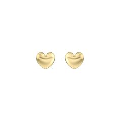 A sweet addition to your ear stack. This pair of heart flatback studs exudes modern elegance with their sleek shape, clean lines, and minimalist profile. Because these studs have a flat back closure, you can wear them to bed without worry about posts poking behind your ear. Gold-plated Pierced Heart Earrings, Classic Gold-plated Heart Earrings, Elegant Tarnish-resistant Gold-plated Heart Earrings, Classic Heart-shaped Gold Plated Earrings, Yellow Gold-plated Heart Cut Earrings, Minimalist Profile, Wedding Halo, Ear Stack, Earrings Collection