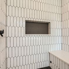 Go to the link to see more of this primary bath renovation. This shower is a steam shower with a bench. A perfect relaxing retreat at the end of the day.
Elongated hexagon tile in shower and black tile in niche and shower floor. Black grout to tie it all together. Elongated Hexagon Tile Bathroom, Black Hexagon Tile Floor, Shower With Niche, Hexagon Shower Tile, White Tiles Black Grout, Elongated Hexagon Tile, Hexagon Tile Bathroom, Black Hexagon Tile, White Tile Shower