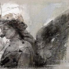 an abstract painting with black and white colors on the image is titled angel in flight