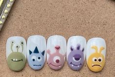 Cartoon Nail Designs, Monster Nails, Harajuku Anime, Minimal Nails Art, Hippie Nails, Dark Academia Clothes, Academia Clothes