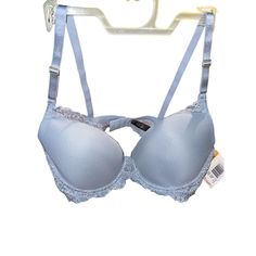 40c Smart Sexy Blue Lace Underwire Lightly Padded Bra New With Tags Will Ship Without Hanger. Lace Underwire, Padded Bra, Blue Lace, Women's Intimates, Color Blue, Blue Color, Bra, Tags, Lace