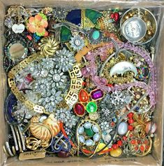 Jewelry Lot ALL Good Wear Resale Brooch Art Estate Vintage Modern 5 Pcs NO Junk Beautiful Jewelry Vintage, Different Christmas Trees, Brooch Art, Vintage Jewelry Art, Homemade Jewelry, Treasure Box, Crystal Brooch, Old Jewelry, Craft Box