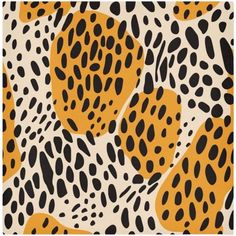 an animal print with black and yellow spots