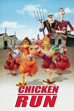 the chicken run movie poster is shown