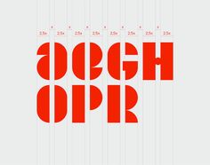 an orange and white typeface with the words'oogh opr '