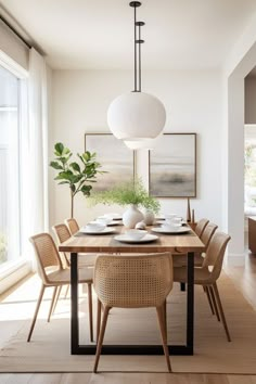 Dining Room Table Bench, Scandinavian Dining Room, Dining Room Design Modern, Dining Room Inspo, Minimalist Dining Room, Dining Room Style, Elegant Dining Room