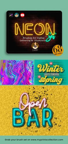 neon text effects for photoshopped