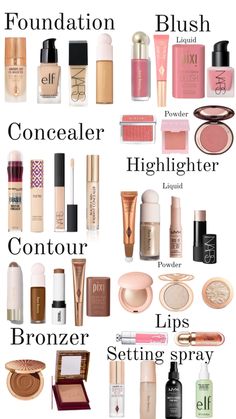 Best Makeup Products For Natural Look, Capsule Makeup Collection, Latina Makeup Products List, Makeup Ideas For Teens, Makeup Checklist, Trending Makeup Products, Makeup Routine Guide, Make Up Items