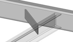 an angled view of a steel beam with the end section cut out to show where it is