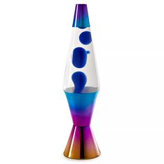 a multicolored vase sitting on top of a white table