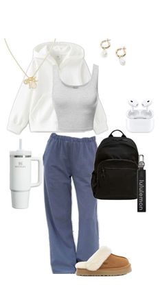 Cozy Sweatpants Outfits, Cool Sweatpants, Sweatpants Outfit Ideas, Comfy School Outfits, Sweatpants Outfits, Cozy Sweatpants, Baggy Sweatpants