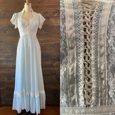 Vintage 70s gunne sax dress / pale blue prairie dress | Etsy Petal Sleeves, Petal Sleeve, Prairie Dress, Vintage Labels, Vintage Lingerie