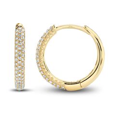 Diamond Gift, Diamond Hoop Earrings, Classic Gold, Fine Jewelry Collection, Fine Earrings, Gold Hoops, Gold Platinum, Real Diamonds, Pendant Earrings