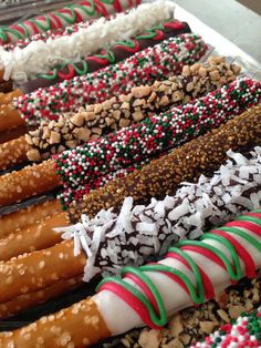 many different types of pretzels and candy canes