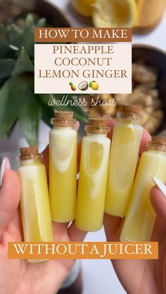 how to make pineapple coconut lemon ginger juice without a juicer or blender