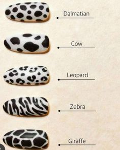 All Type Of Nail Art, Leopard Print Nail Art Tutorial, Abstract Nail Art Lines, How To Make Leopard Print Nails, Animal Pattern Nails, Nail Ideas Animal Print, Black Leopard Nail Designs, Cheetah Print Nails Tutorial, Easy Begginer Nails