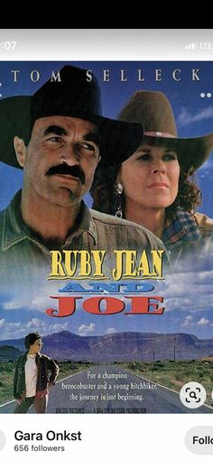 the movie poster for ruby jean joe is displayed on an iphone screen, with other movies in the background