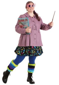 PRICES MAY VARY. Size: 3X COSTUME INCLUDES: This Plus Size Luna Lovegood Costume comes with a nubby faux linen jacket, a printed skirt, solid leggings, and striped leg warmers. FROM FUN COSTUMES: We've teamed up with the favorite film series to bring you this women's Harry Potter Costume. The officially licensed costume recreates the outfit worn by Luna Lovegood in the movies! AUTHENTIC DETAILS: Fans will love that the details on this costume are just right, from the tailored topcoat to the prin Ravenclaw Scarf, Harry Potter Luna, Pink Tweed Jacket, Harry Potter Luna Lovegood, Eccentric Style, Harry Potter Cosplay, Harry Potter Costume, Pink Tweed