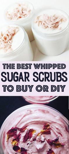 Whipped sugar scrubs to DIY or buy. Try one of these best whipped sugar scrub recipes as part of your natural skin care routine. Recipes for your natural self care beauty regimen. Get your sugar fix with one (or all!) of the 17 best whipped sugar scrubs to buy or DIY! One of my favorite in-shower treats is an emulsified whipped sugar scrub. Simply nothing beats the cloud-like airiness of a whipped sugar scrub recipe! Whipped Sugar Scrub, Homemade Spa, Sugar Scrub Recipe, Beauty Shopping, Sugar Scrub Diy, Diy Scrub, Sugar Scrubs, Scrub Recipe