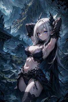 Demon Girl, Overhead Lighting, Morning Light, Fantasy Artwork, Anime Artwork, Anime Comics