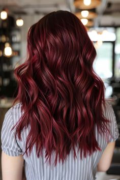 43 Burgundy Hair Ideas That Will Make You Want to Book a Salon Appointment Red Hair Without Bleach, Auburn Copper Hair, Burgundy Hair Ideas, Copper Hair Ideas, Berry Tones, Black Hair Balayage, Subtle Balayage, Peekaboo Hair