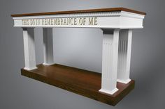 a wooden shelf with a sign on it that says, the do it remembrance of me