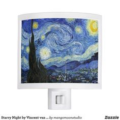 a night sky with stars and swirls on it nightlight plug - in holder