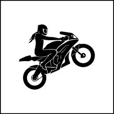 a person riding a motorcycle on a white background