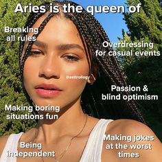 a woman with braids on her head and the words virgo is the queen of beauty