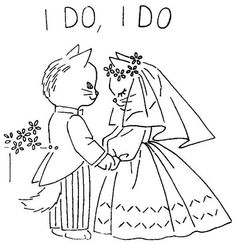 a coloring page with the words do i do and an image of a bride and groom