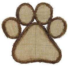 16 Vine/Burlap Paw Print - MZ1990 - The Wreath Shop Wreath Burlap, Burlap Crafts, Burlap Fabric, Floral Monogram, Metal Letters, Chalkboard Signs, Wreath Bow, Cute Bow, Cute Bows