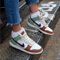 Only Worn A Few Times, Just Not My Style Anymore, Want To Go To A New Home. Authentic Nike Women Dunks Multicolored. Retro Dunks, Women Dunks, Air Forces, Nike Green, Nike Shoes Women, Womens Shoes Sneakers, Multi Colored, Air Force, Nike Shoes